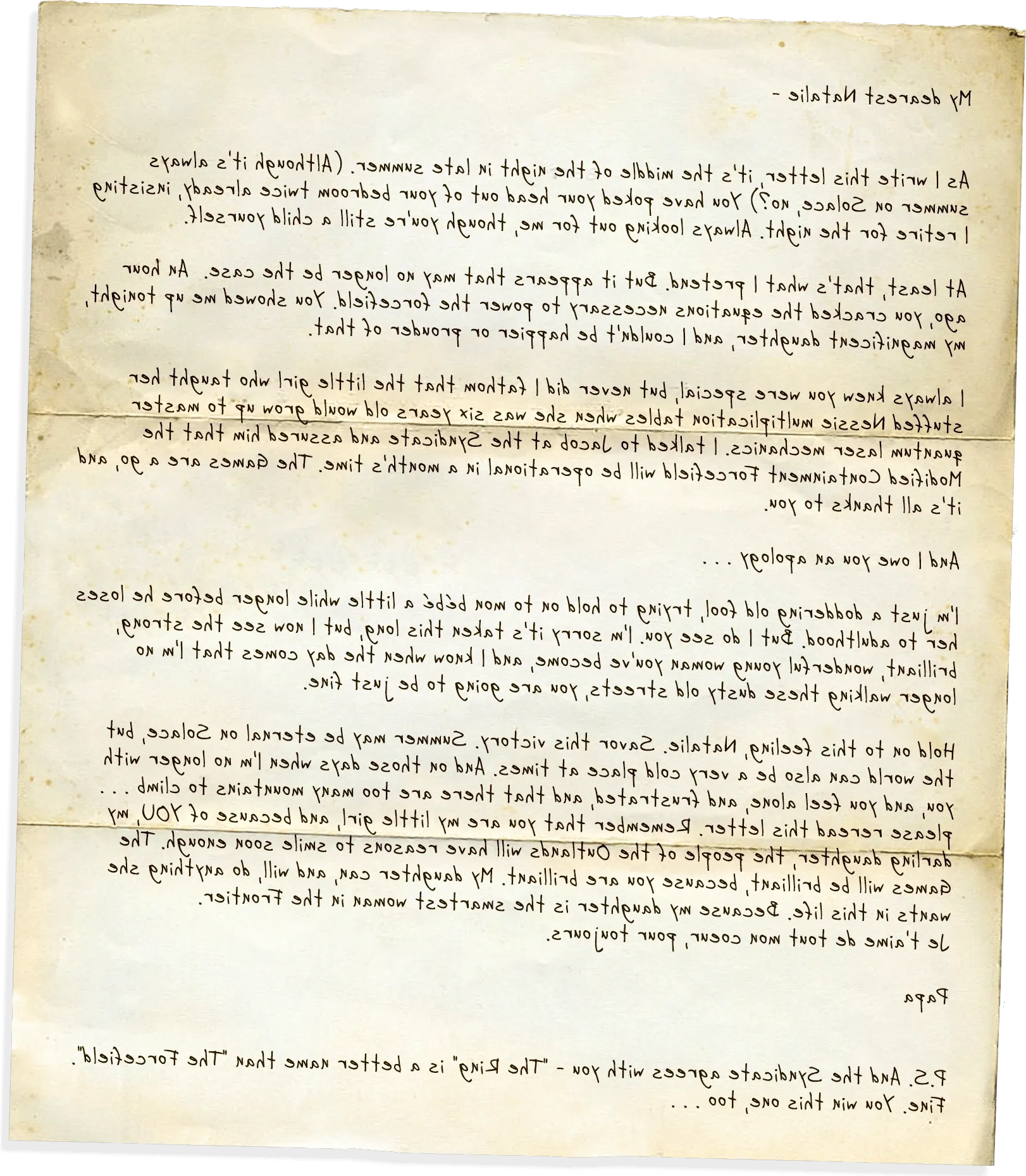 Father’s letter